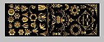 金色花环花纹边角