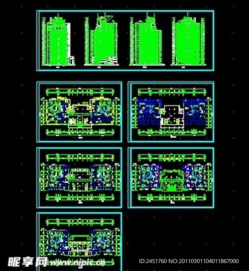 高层商住楼 CAD装修图