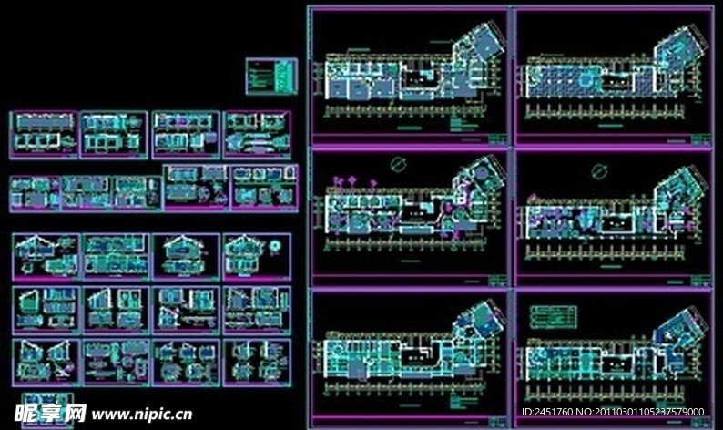 经典中式餐厅施工图