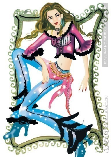 卡通美女