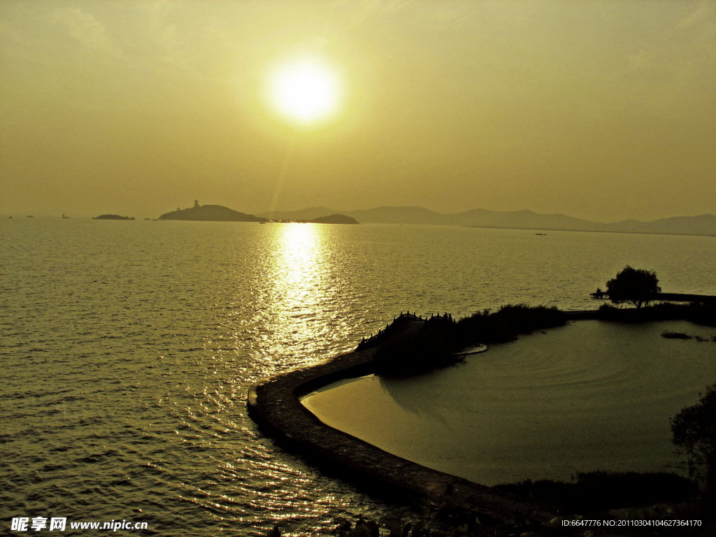 太湖落霞