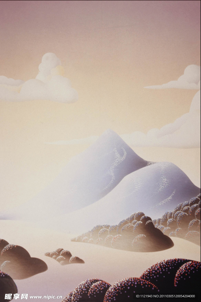 山坡绘画