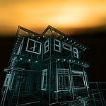 3d建筑线框模型