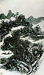 设色山水