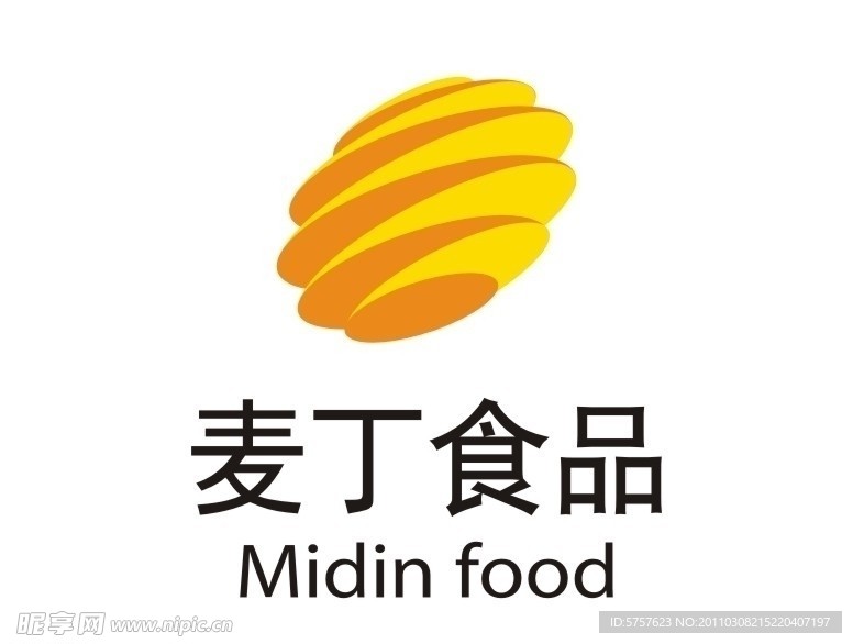 麦丁食品Midin food矢量标志