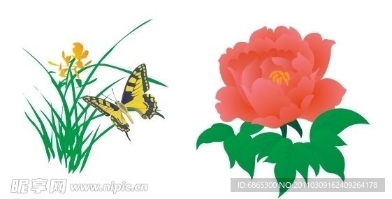 矢量蝶恋花