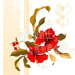 小红花图案设计
