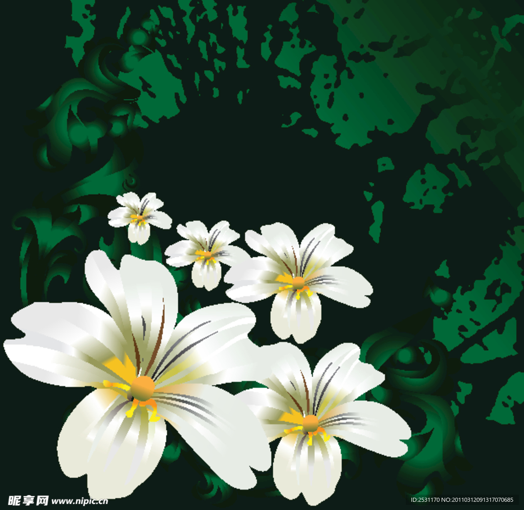 花卉背景矢量