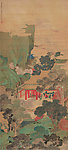 青绿山景古画