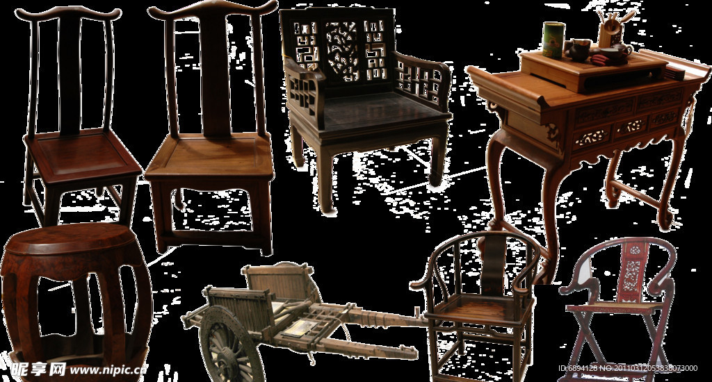 古典家具分层素材