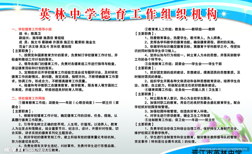 组织机构展板模板
