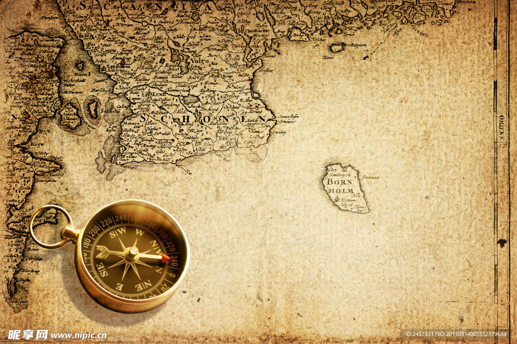怀旧航海探险指南针