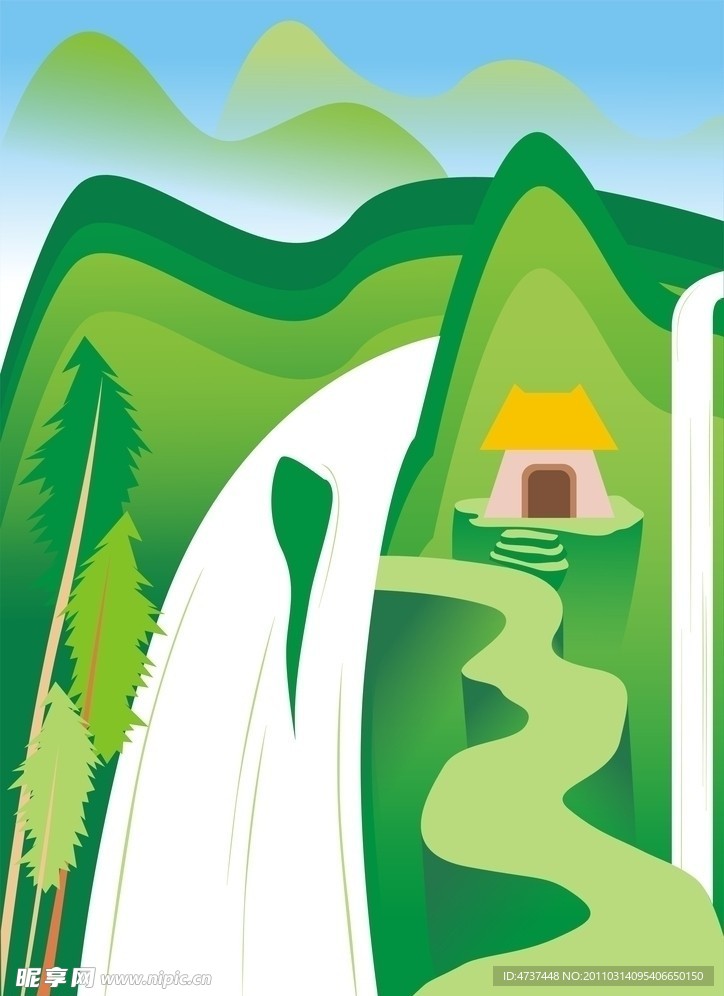 矢量山水画