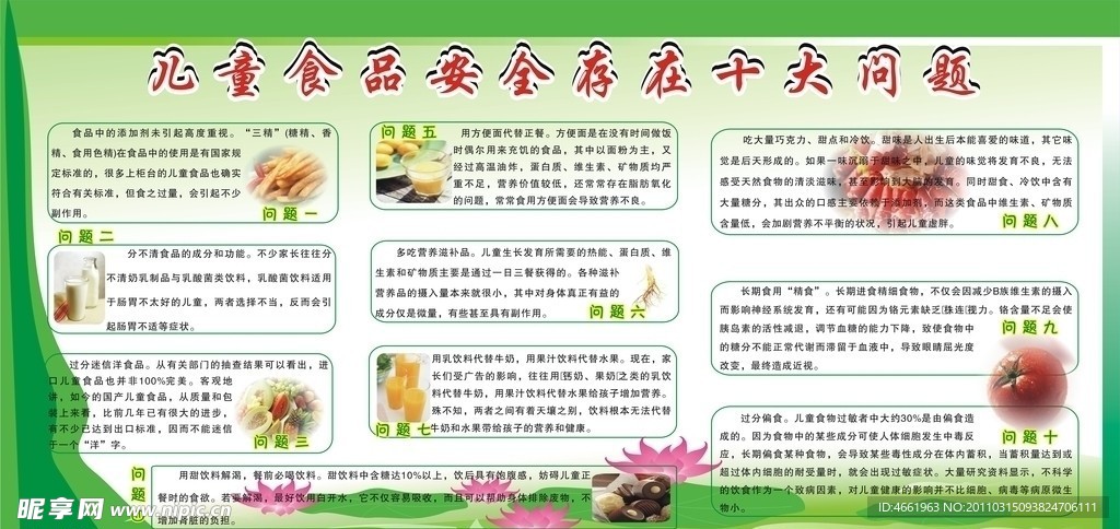 儿童食品安全宣传栏