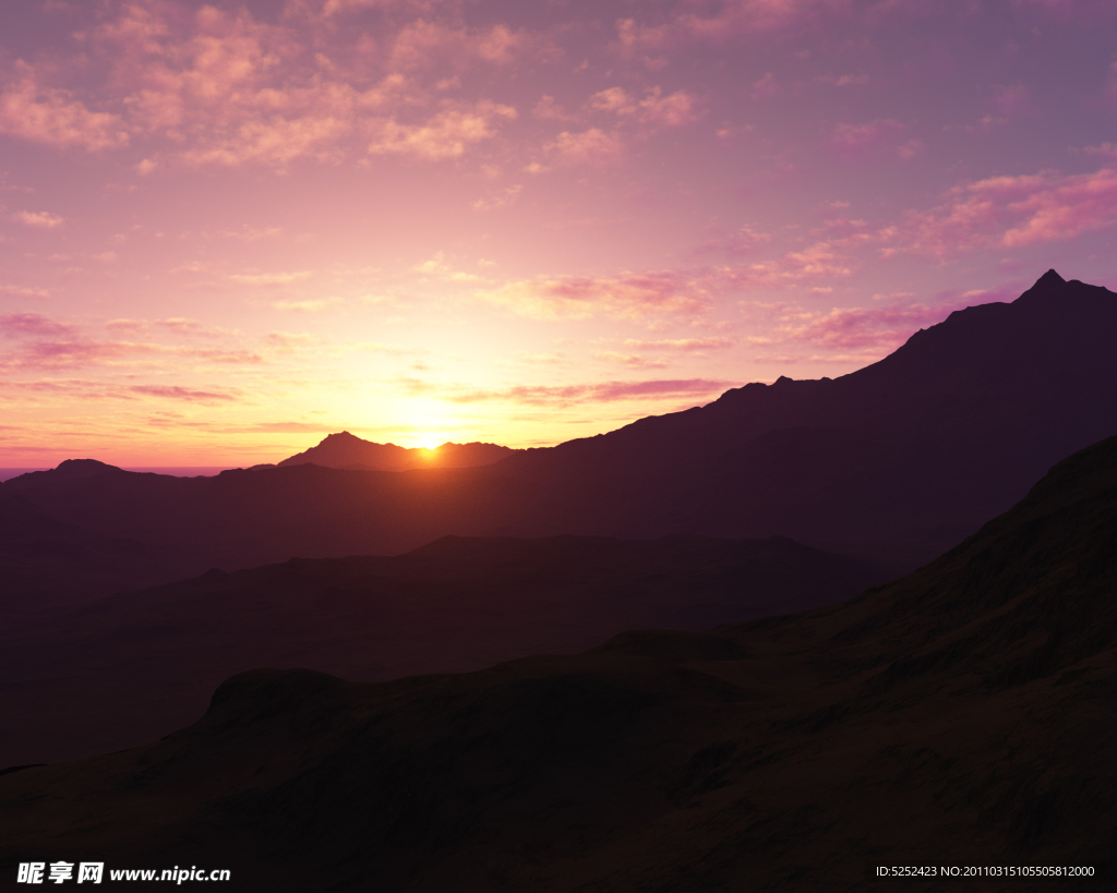 夕阳天空美景