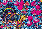 公鸡插画年画