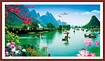 自然风景 山水画 桂林山水