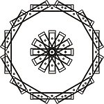雕刻花 白描 花边底纹