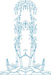 雕刻花 白描 花边底纹