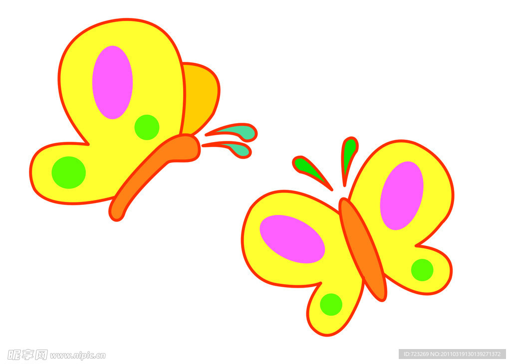 卡通蝴蝶