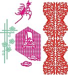 雕刻花 花边底纹