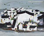 水墨风格油画之房子