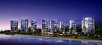 夜景鸟瞰效果图