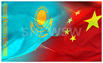中国与哈萨克斯坦国旗