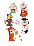 卡通动物和人物