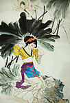 荷池仕女