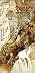 烙画 秋涧