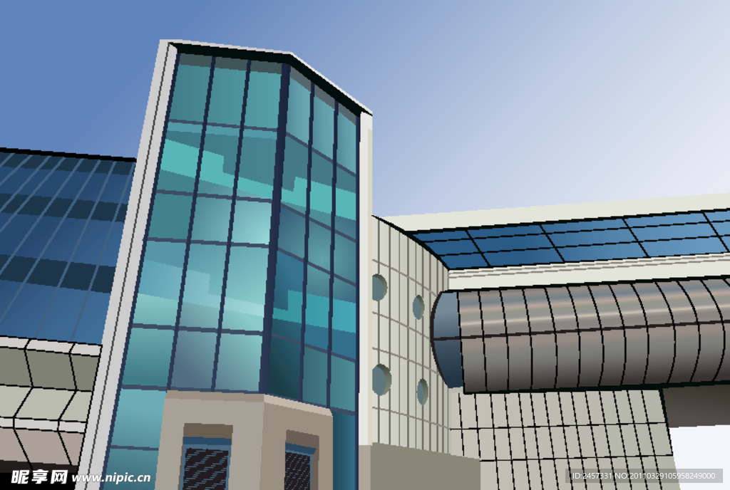 都市城市建筑 金融大厦