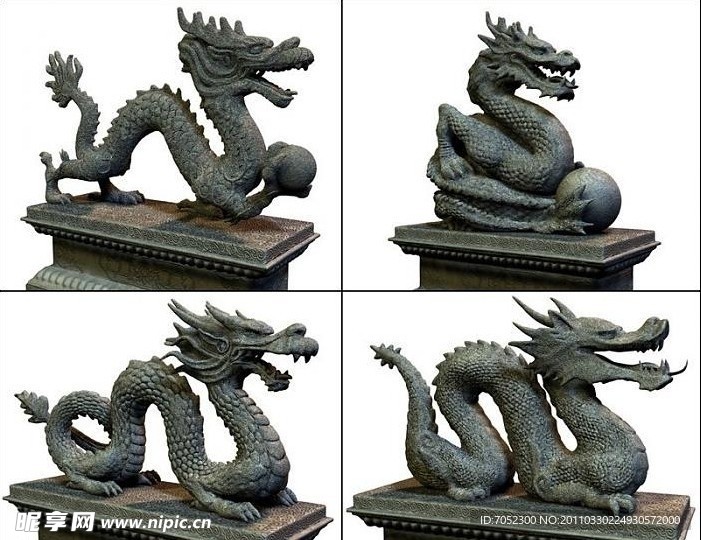 精细中国龙模型