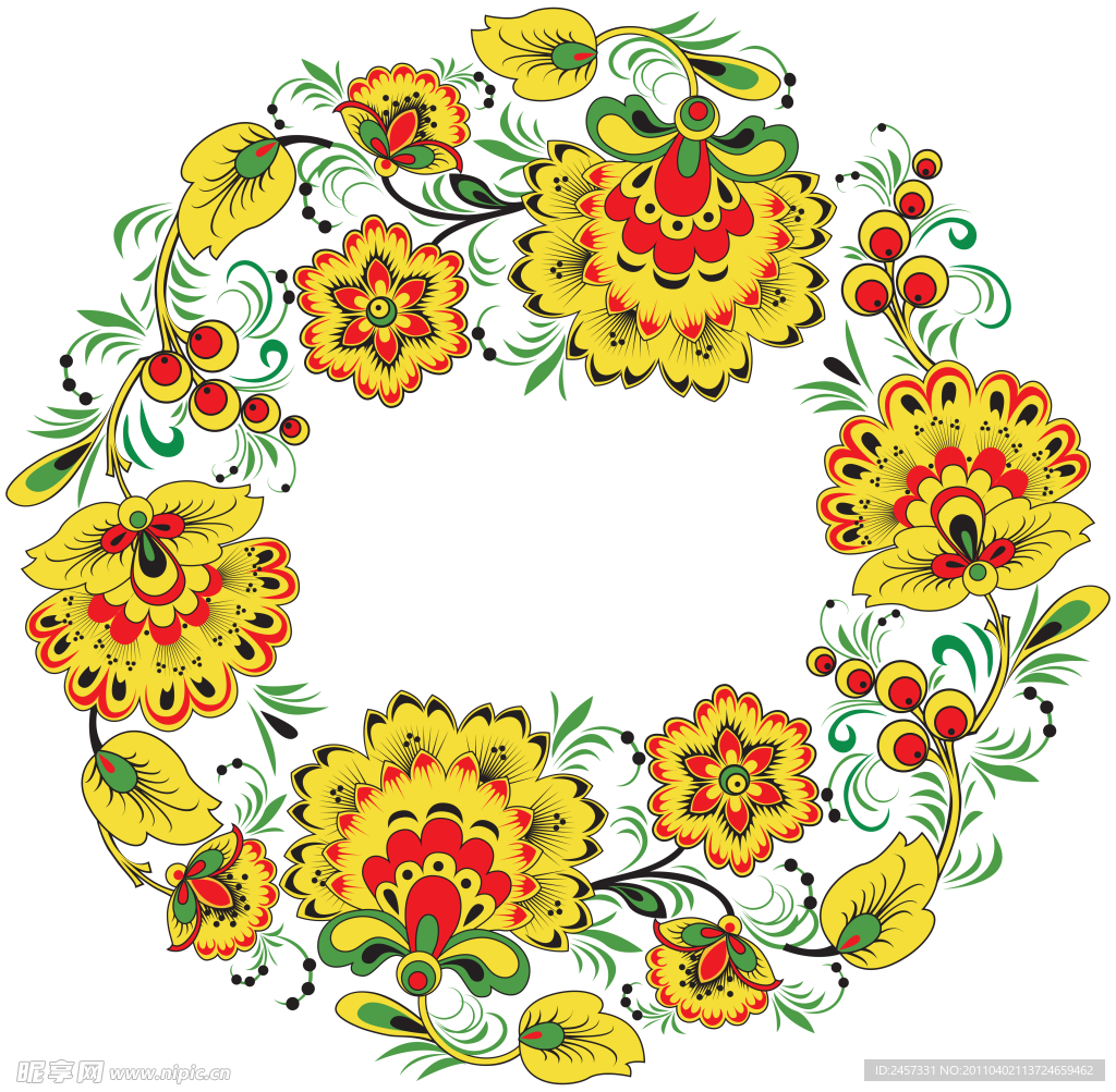 古典花纹底纹透明png