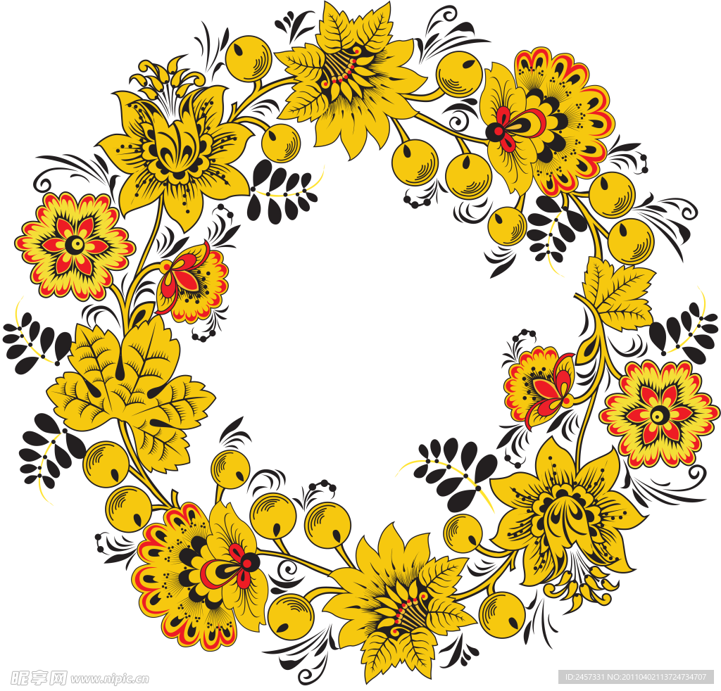 古典花纹花边底纹透明png
