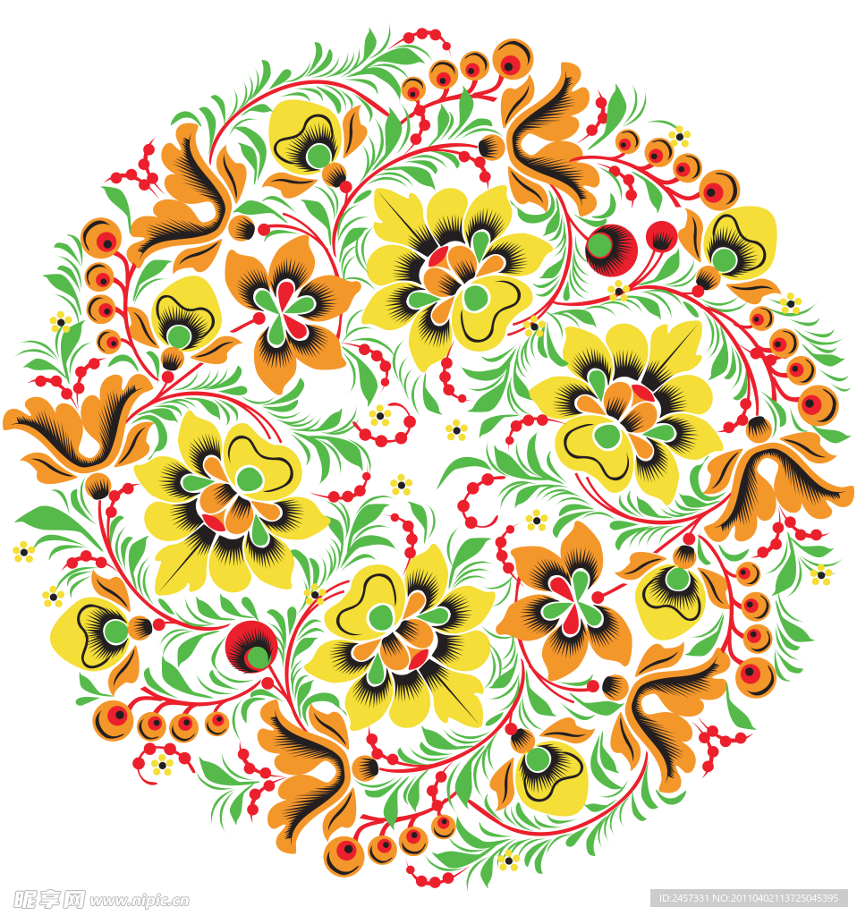 古典花纹底纹透明png