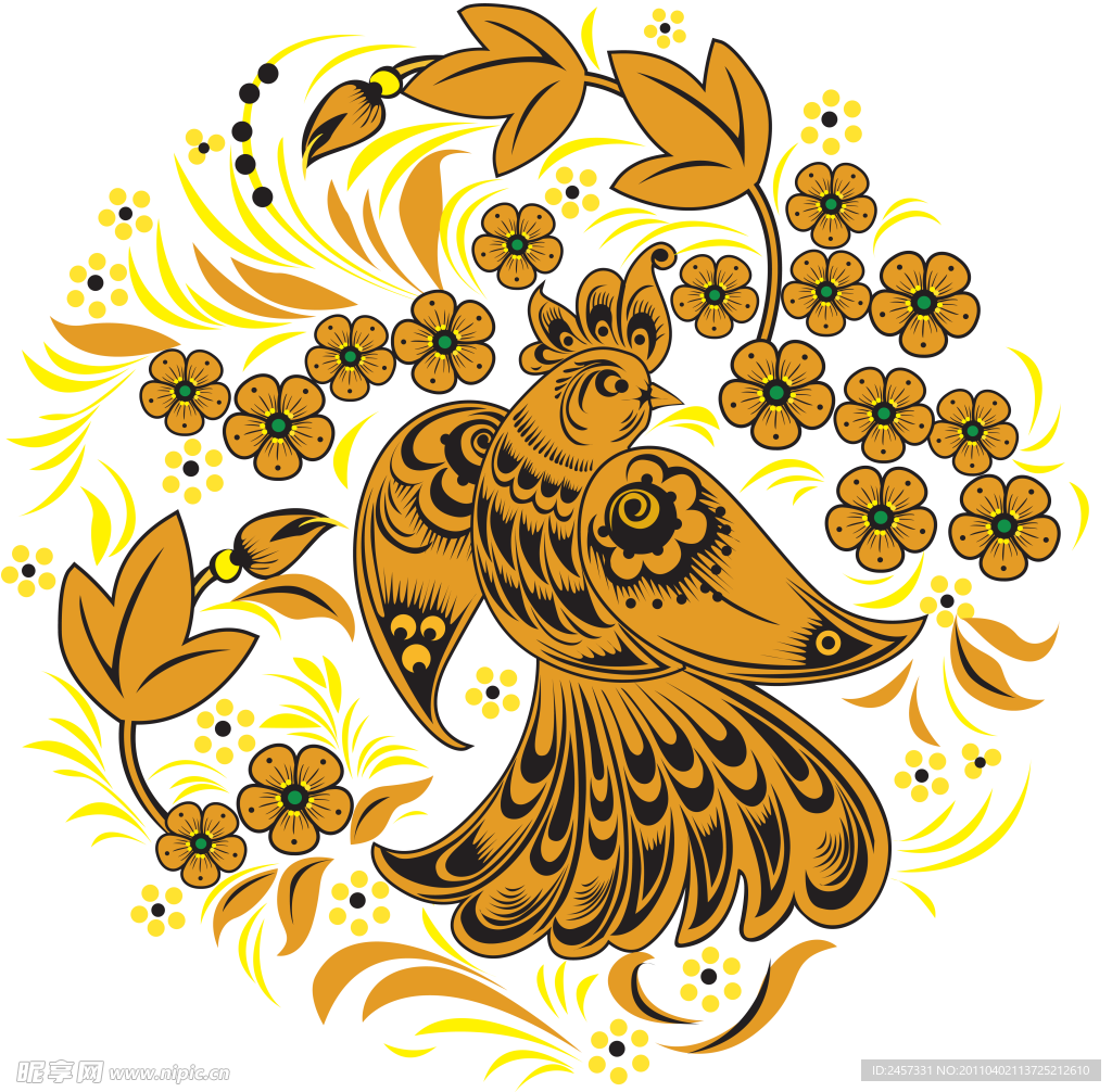 古典花纹底纹透明png