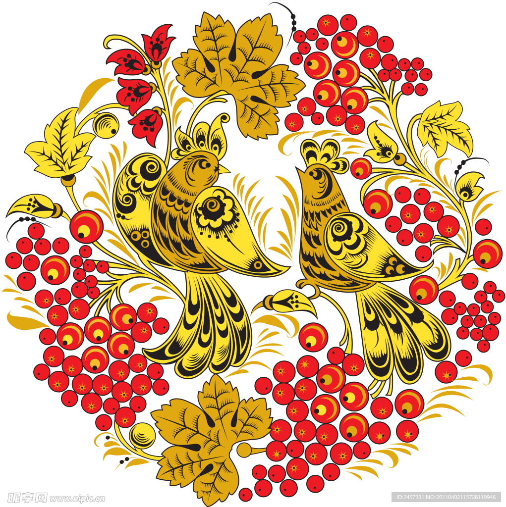古典花纹底纹透明png
