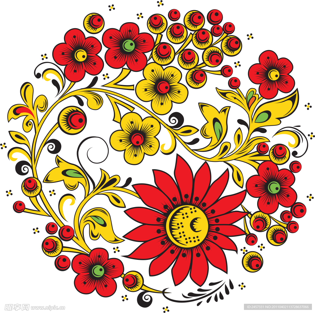 古典花纹底纹透明png