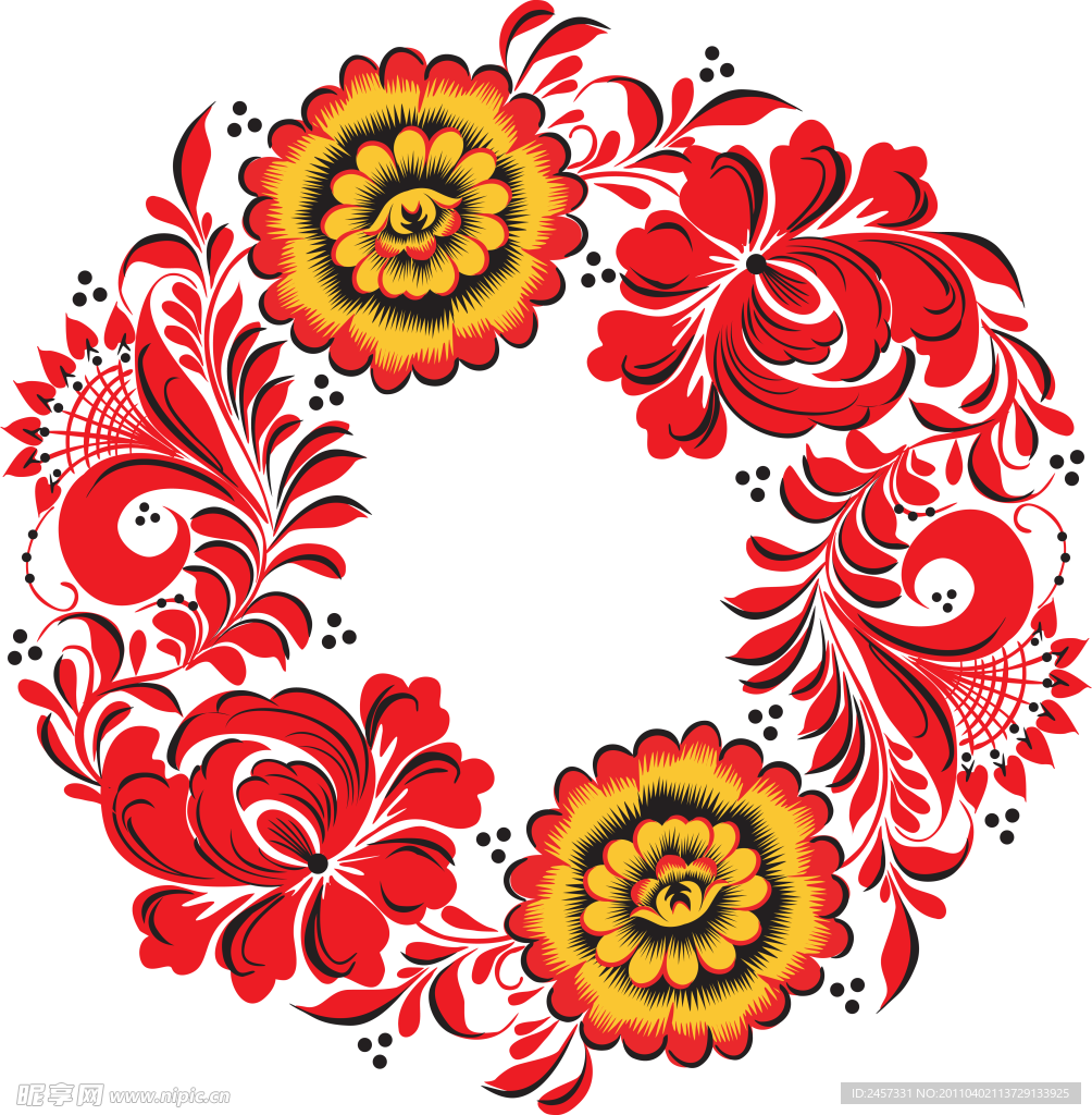 古典花纹底纹透明png