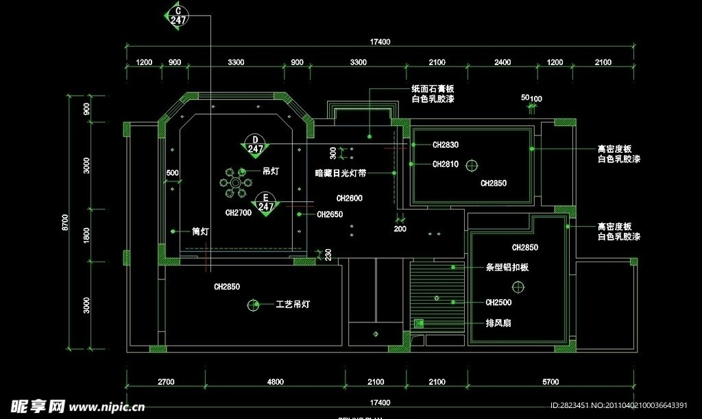 CAD别墅设计素材