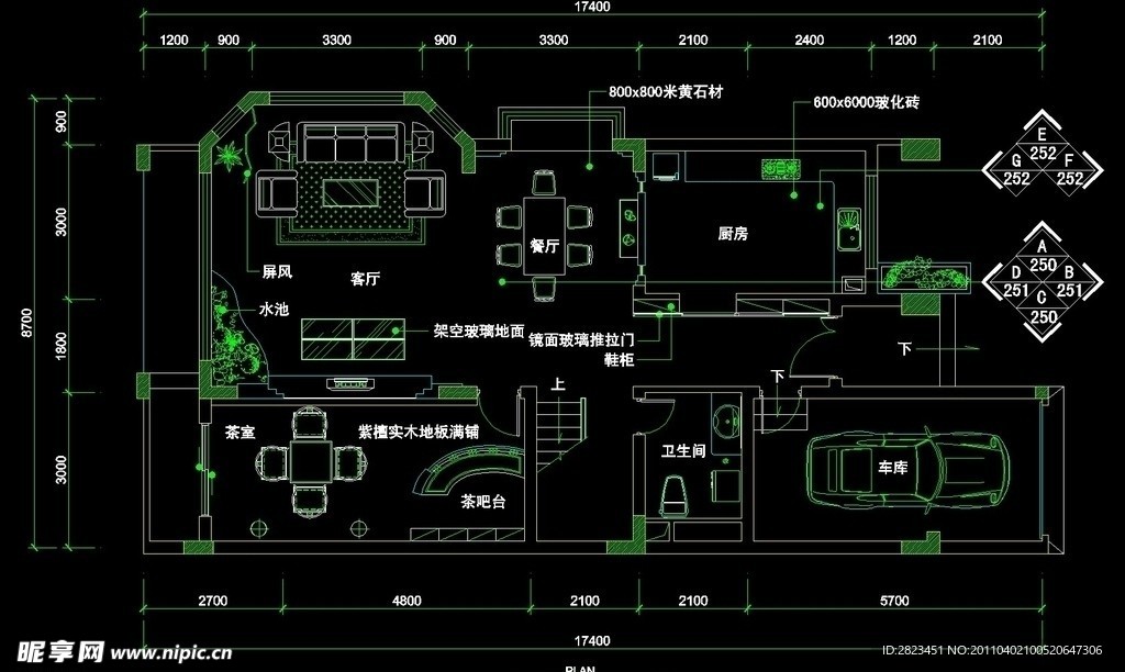 CAD别墅设计素材