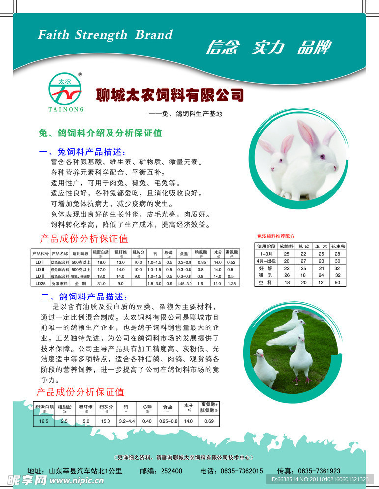 饲料宣传 兔 鸽图片