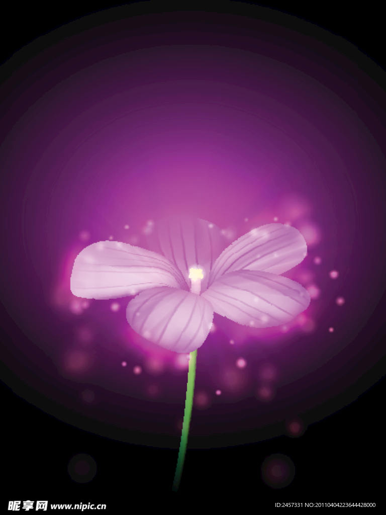 紫色时尚梦幻花纹花朵