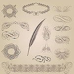 古典花纹花边矢量素材