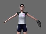 3dmax棒球女Baseball Girl带贴图