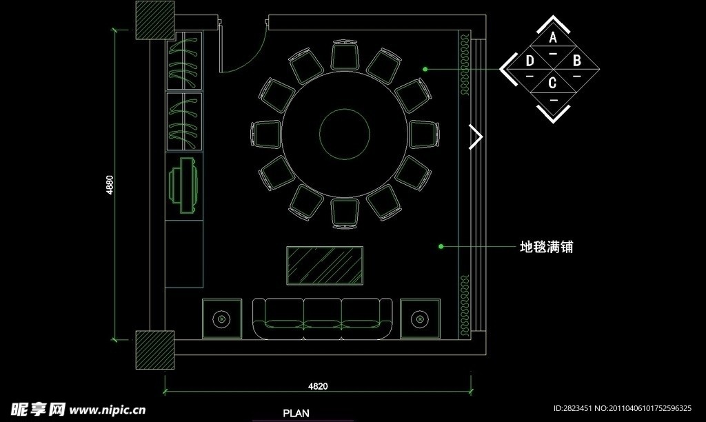 CAD餐厅设计素材