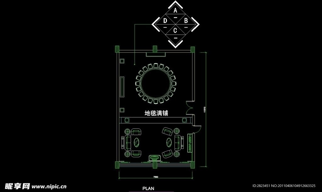 CAD餐厅设计素材