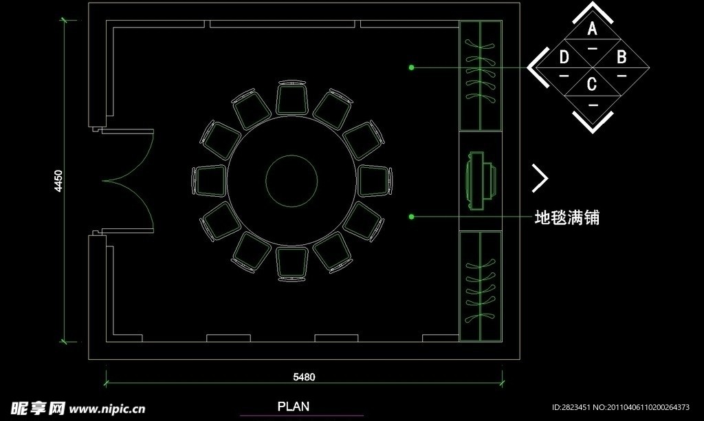 CAD餐厅设计素材