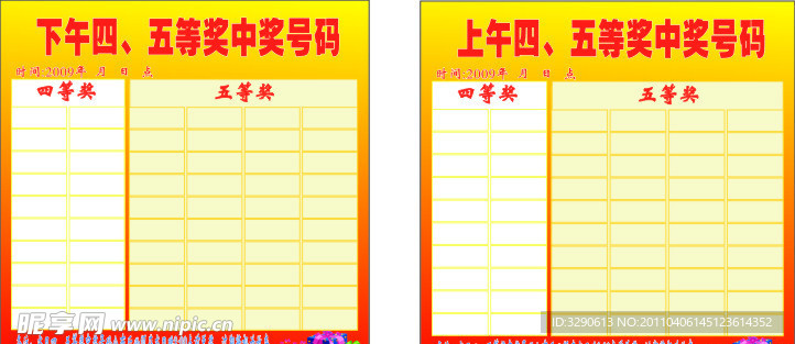 奖品公布栏